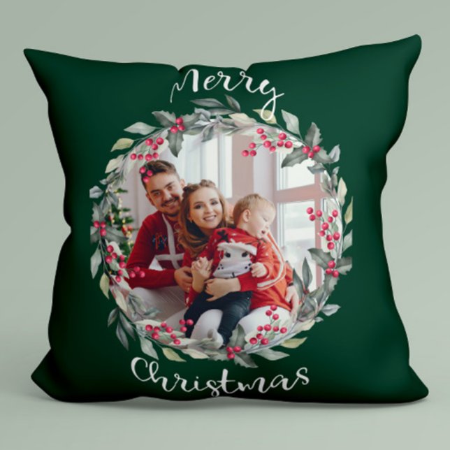 God jul-familjens fotoGrönt Kudde (Skapare uppladdad)