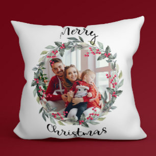 God jul-familjfoto kudde