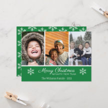 God jul Family 3 Photo Snowflake