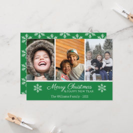 God jul Family 3 Photo Snowflake