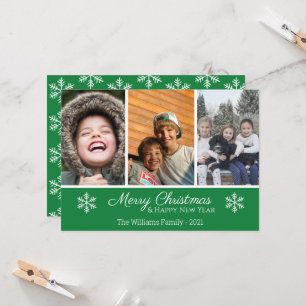 God jul Family 3 Photo Snowflake