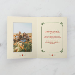 God jul Family-fotokort Helgdag Inbjudan