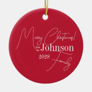 God jul Family Modern Red Julgransprydnad Keramik