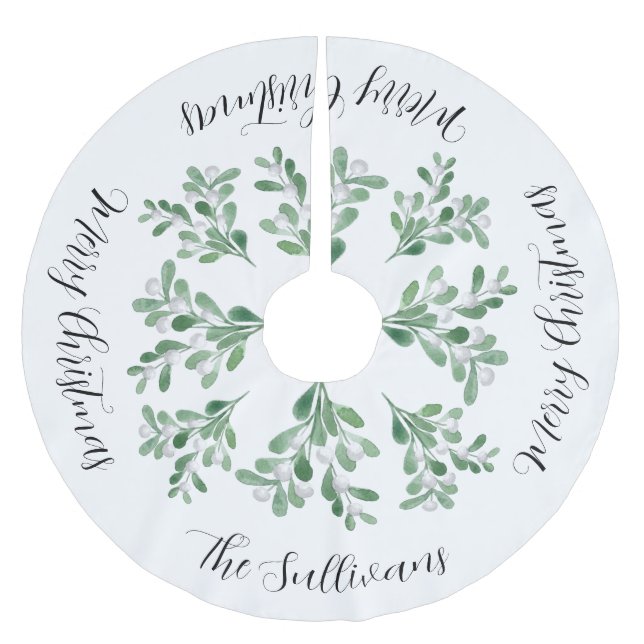 God jul Family Namn Mistletoe Julgransmatta Borstad Polyester (Framsidan)