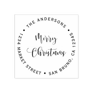 God jul & Family Namn Returadress Stämpel