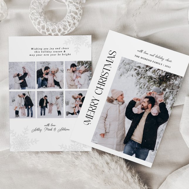 God jul Family Photo Collage Julkort (Skapare uppladdad)