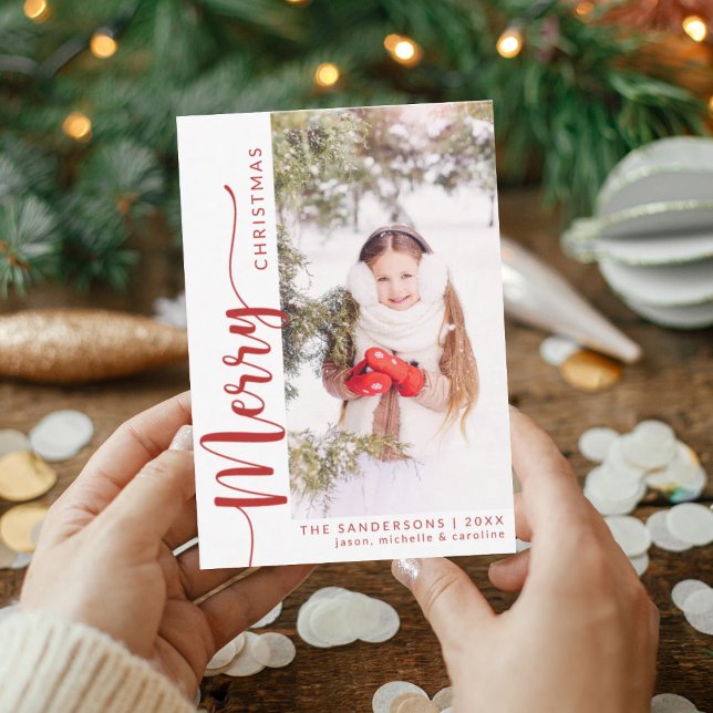 God jul Family Photo Helgdag Card Inbjudningar (Skapare uppladdad)