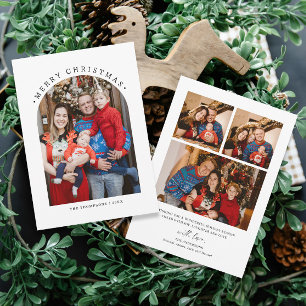 God jul Family Photo Helgdag Card Inbjudningar