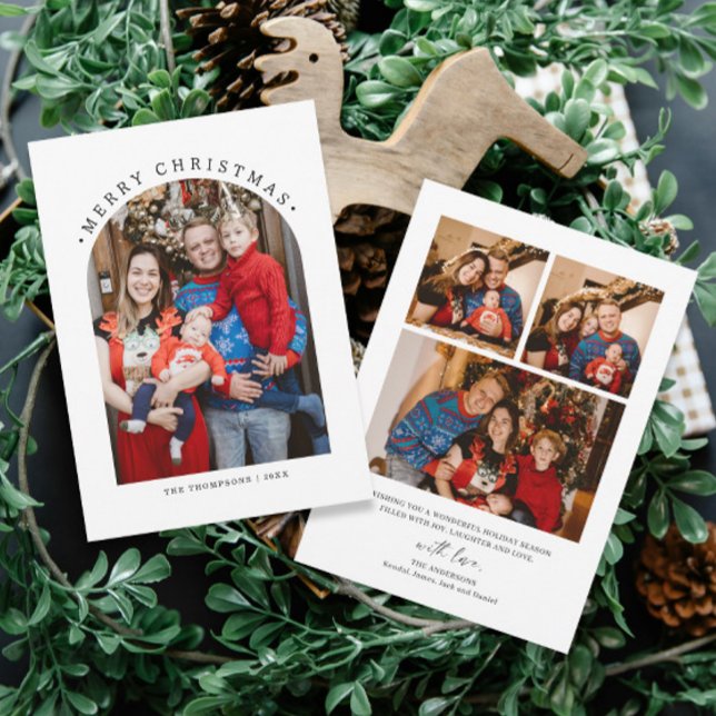 God jul Family Photo Helgdag Card Inbjudningar (Skapare uppladdad)
