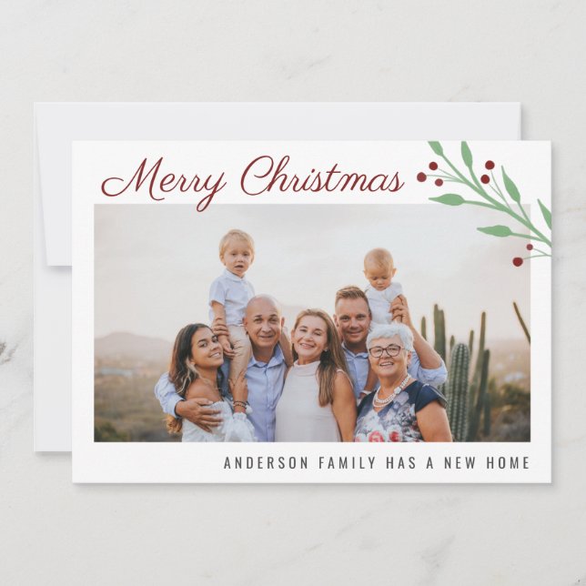God jul Family Photo Helgdag Flytta Meddelande (Framsida)
