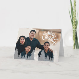 God jul Family Photo Helgdag Kort