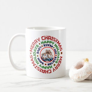 God jul Family Photo Helgdagars Anpassa Kaffemugg