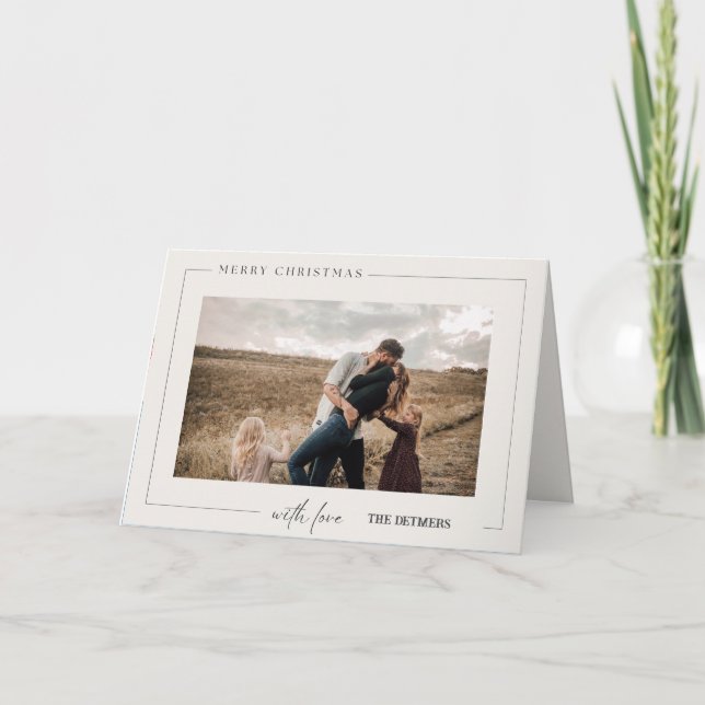 God jul Family Photo Helgkort (Framsida)