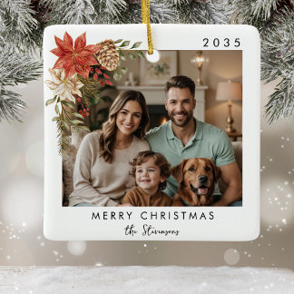God jul Family Photo Julgransprydnad Keramik