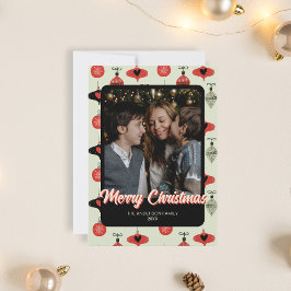 God jul Family Photo Julkort