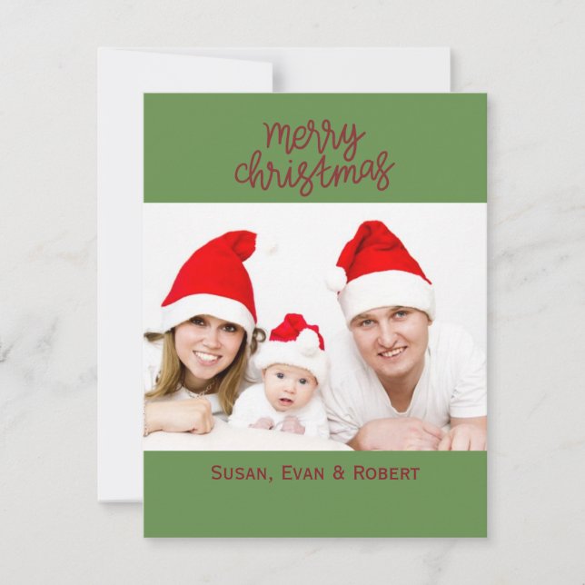 God jul Family Photo med Namn (Framsida)