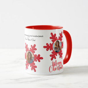 God jul Family Photo Namn Personlig mugg
