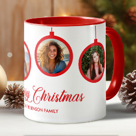 God jul Family Photo Namn Personlig Mugg