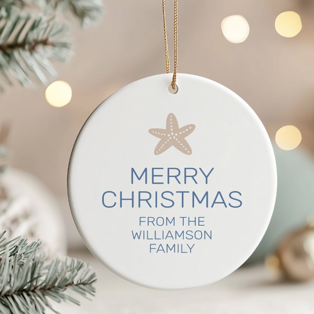 God jul Family Photo Starfish Julgransprydnad Keramik (Skapare uppladdad)