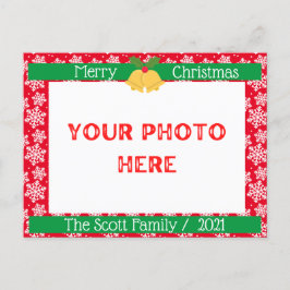 God jul Family Photo Vykort