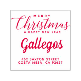 God jul Family Returadress Självfärgande Stämpel