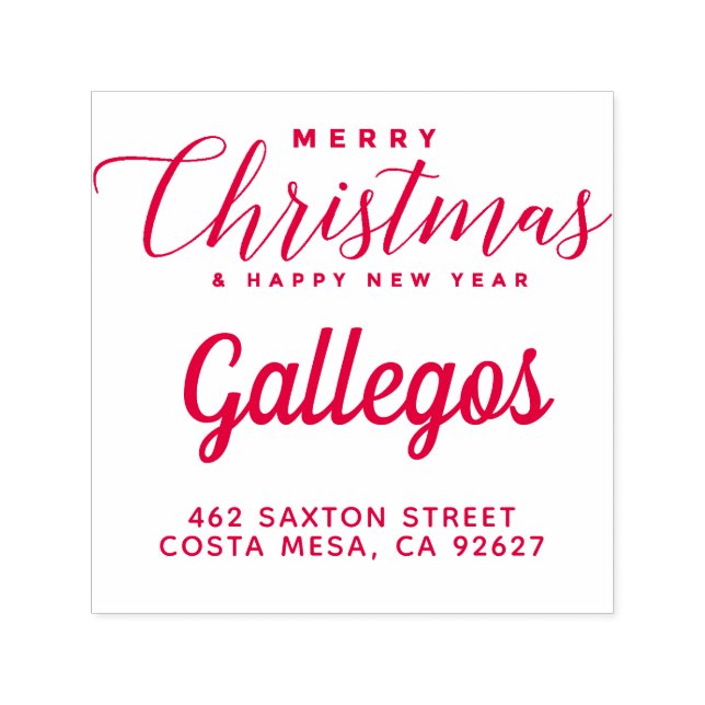 God jul Family Returadress Självfärgande Stämpel (Design)