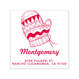 God jul Family Returadress Självfärgande Stämpel