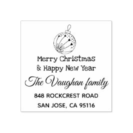 God jul Family Returadress Stämpel