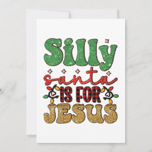 God jul Fånig Santa är för Jesus Julkort