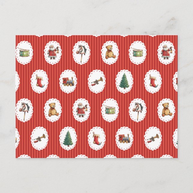 God jul fantasifull vinterhelg tomte vykort (Framsida)