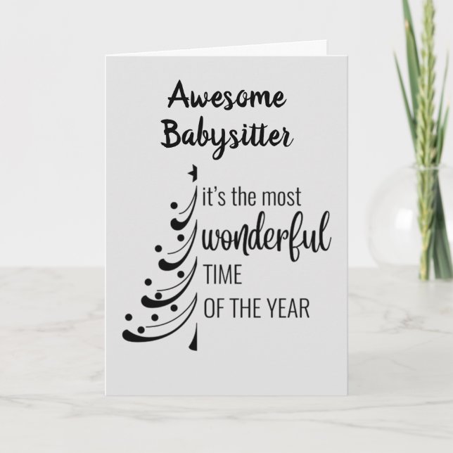 GOD JUL **FANTASTISK BABYSITTER** HELGKORT (Framsida)