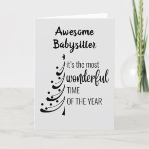 GOD JUL **FANTASTISK BABYSITTER** HELGKORT