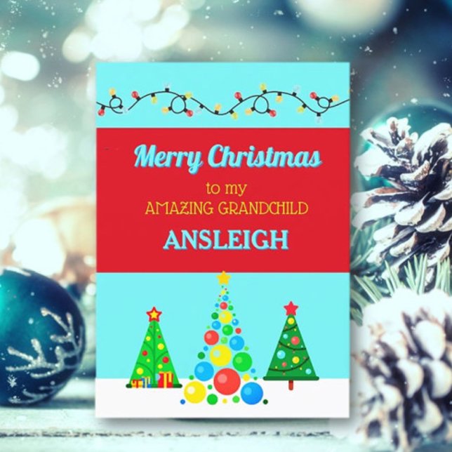 God jul fantastisk Grandchild-kort Helgkort (Skapare uppladdad)