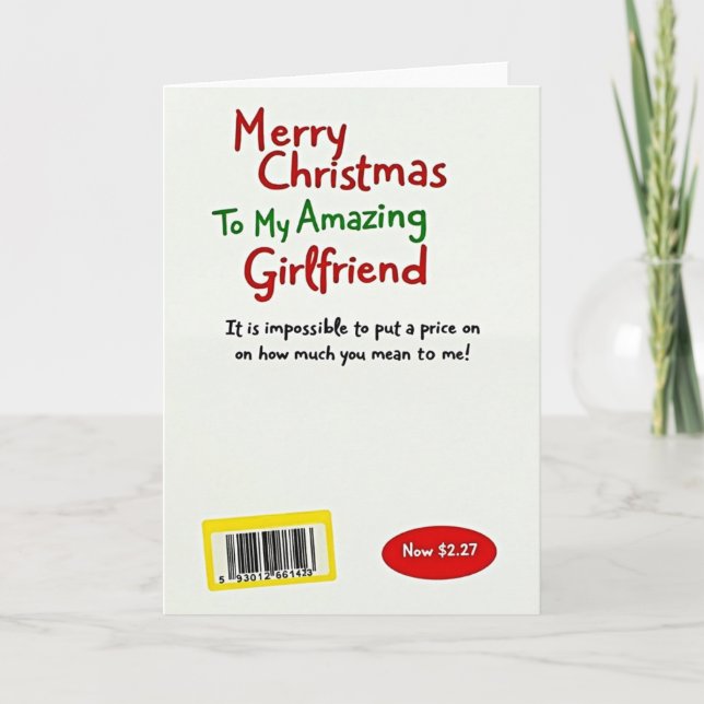 God Jul Fantastiska Flickvän Kort (Framsida)