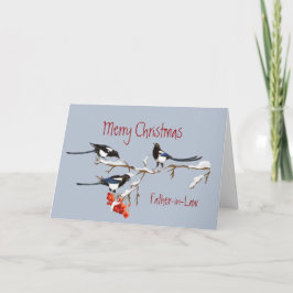 God jul, Far-in-Law, fint som du Magpie Birds Helgkort