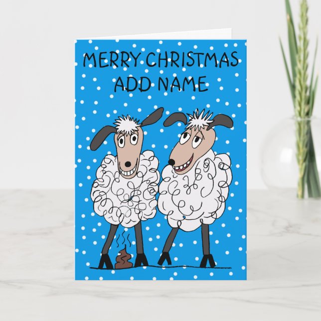 God jul får kort (Framsida)