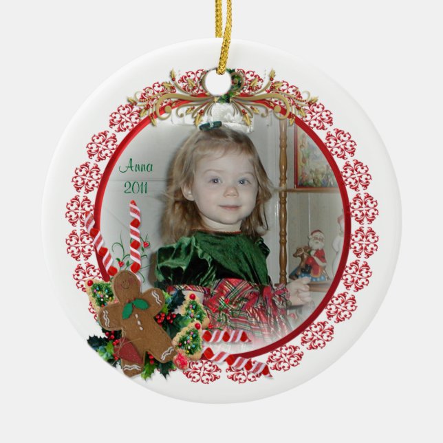 God jul Farchild porträtt i andedräkt Julgransprydnad Keramik (Framsidan)