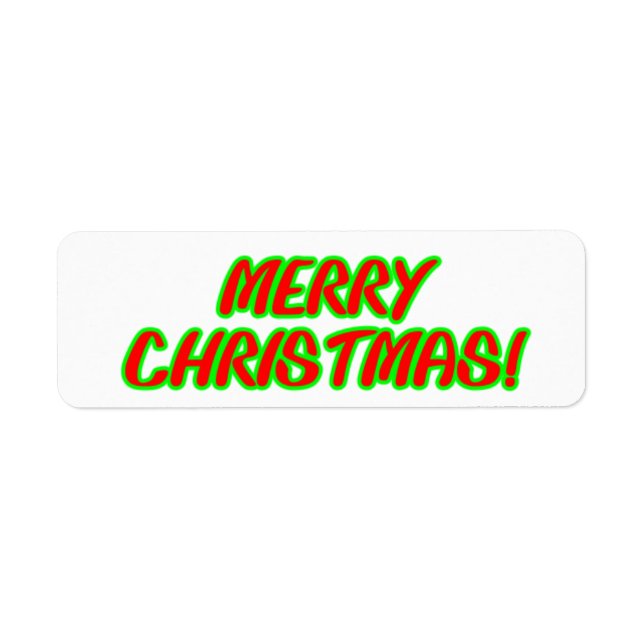 God Jul! färg returadress etiketter (Framsidan)