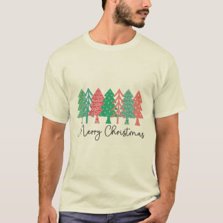 God jul - Färgfläckat Träd T Shirt