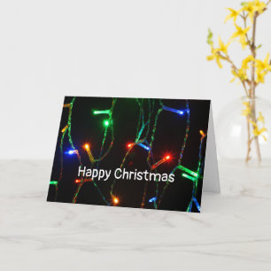 "God Jul" färgglada lampor Kort