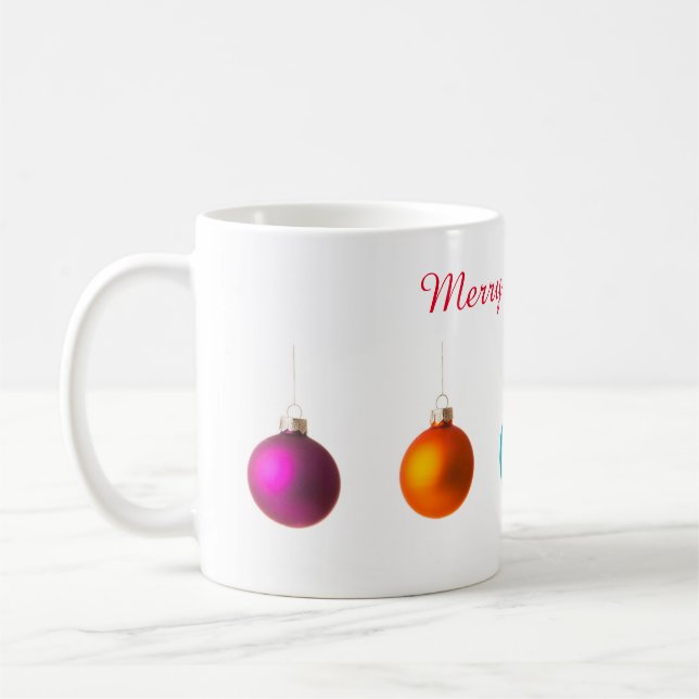 God jul färglös dekoration med text kaffemugg (Vänster)