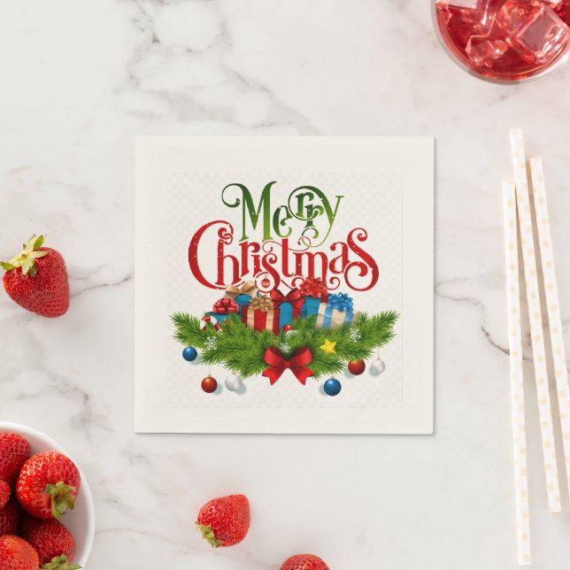 God Jul, Färgrik design, Pappersservett (Insitu)