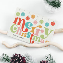 God jul färgstarka retro-prydnadsföremål