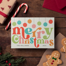 God jul färgstarka retro-prydnadsföremål