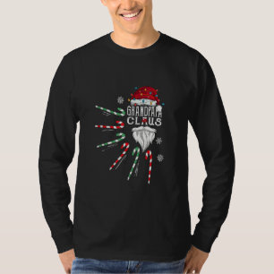 God jul, farmapa Claus Grandpapa Beard Candy Ca T Shirt