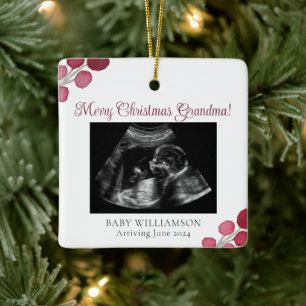 God jul, farmor, Gravid Ultrasound Julgransprydnad Keramik