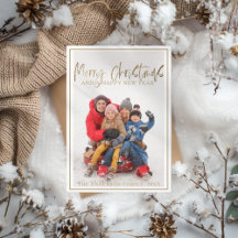 God jul Faux Guld Calligraphy Photo