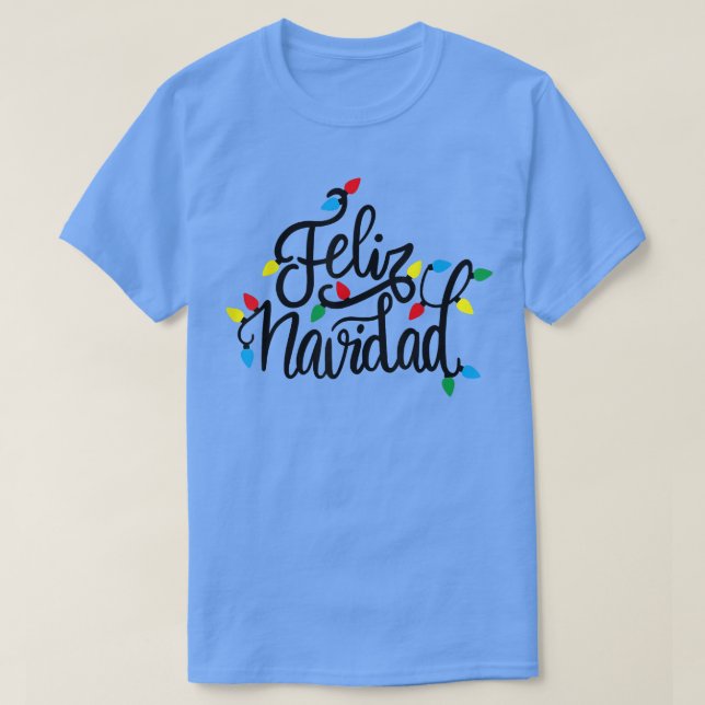God jul Feliz Navidad Julljus T Shirt (Design framsida)