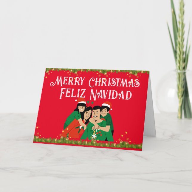 GOD JUL FELIZ NAVIDAD-KORT HELGKORT (Framsida)
