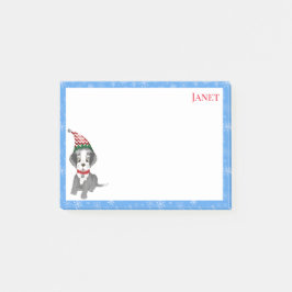 God Jul Festig Schnauzer Valp Namn Post-it Block